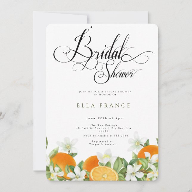 Invitation Fête de mariage sous le signe des fleurs et des ci (Devant)