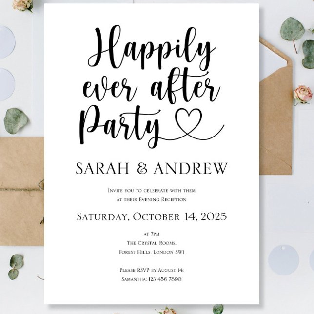 Invitation Fête de Mariage sur Mesure de Luxe pour un Bonheur (Créateur téléchargé)