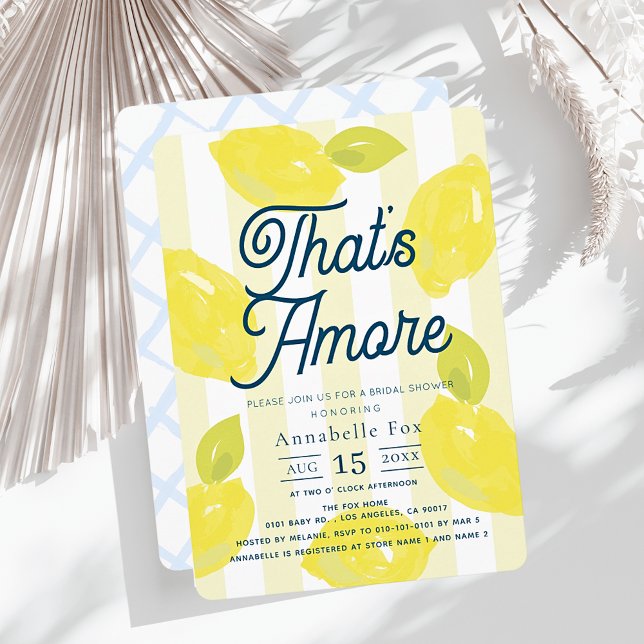 Invitation Fête de mariage That's Amore aux citrons peints à  (Créateur téléchargé)