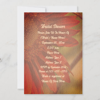 Invitation Fête de mariage Tournesol Orange 