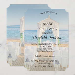 Invitation Fête de mariage tropical sous les arbres de la pla