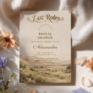 Invitation Fête de mariage Watercolor Ranch Last Rodeo