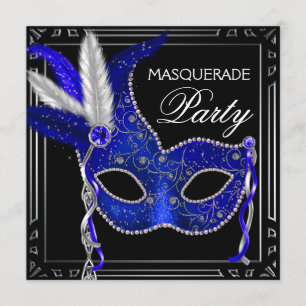 Invitation Fête de Mascarade au Bleu de la Royal Navy