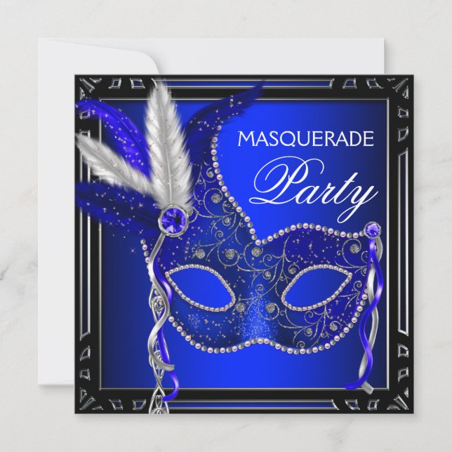 Invitation Fête de Mascarade au Bleu de la Royal Navy (Devant)