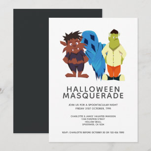 Invitation Fête de Mascarade Halloween Personnalisée