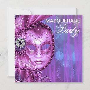 Invitation Fête de Mascarade Violette