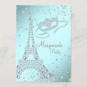 Invitation Fête de masque élégante de Paris