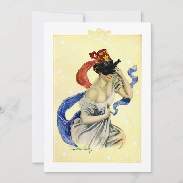 Invitation Fête de masque patriotique de la fête nationale am (Devant)