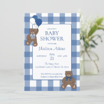 Fête de naissance Baby Boy Blue Bearly Teddy Bears