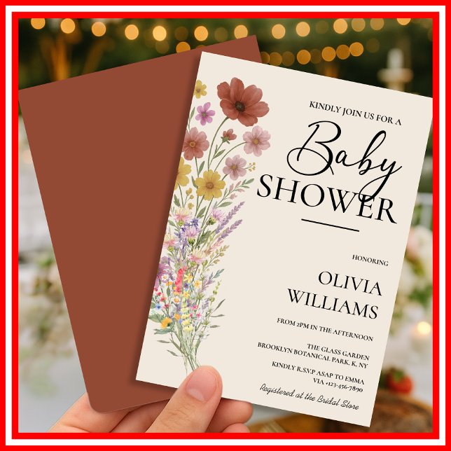 Invitation Fête de Naissance Baby in Bloom (Créateur téléchargé)