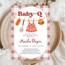 Fête de naissance Baby-Q Fille à la corde à linge 