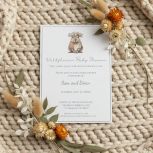 Invitation Fête de naissance Capybara • Bohème Wildflower