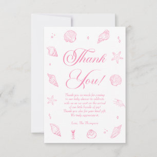 Invitation Fête de naissance côtière rose Fête de naissance c