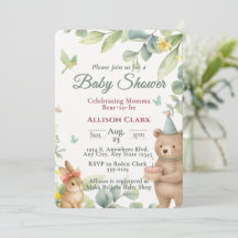 Fête de naissance d'animal de forêt aquarelle pers