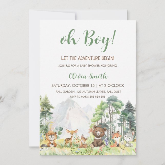 Invitation Fête de naissance d'aventure garçon (Devant)