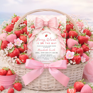 Invitation Fête de Naissance de Bébé Fille Élégante aux Frais