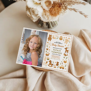 Invitation Fête de naissance de bébé garçon neutre Mignon a
