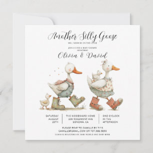 Invitation Fête de naissance de bébé Silly Goose 2