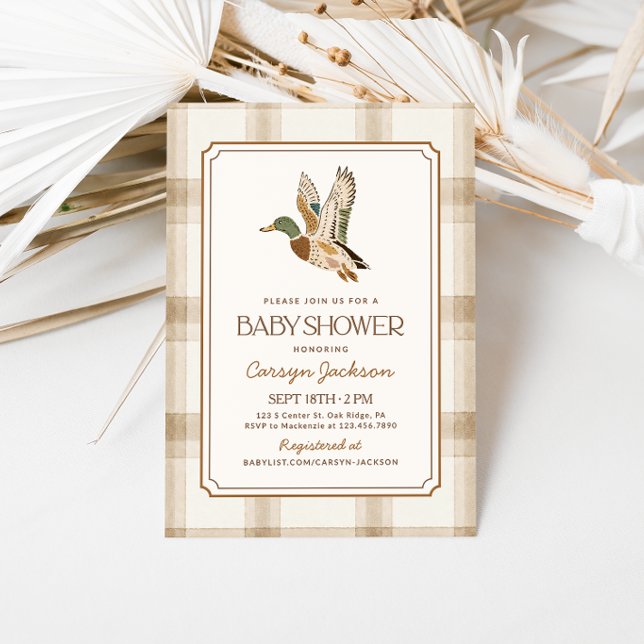 Invitation Fête de naissance de canard colvert (Créateur téléchargé)