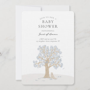 Invitation Fête de naissance de chien neutre en genre Arbre F