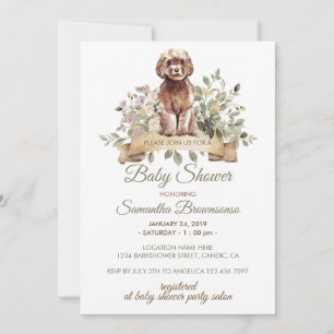 Invitation Fête de naissance de chiot Cavapoo