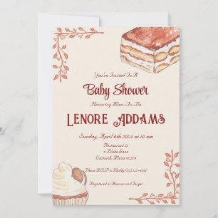 Invitation Fête de Naissance de Dessert Italien Café Européen