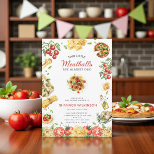 Invitation Fête de naissance de deux petits boulettes de vian