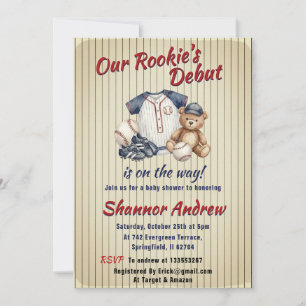 Invitation Fête de naissance de garçon de baseball de sport v