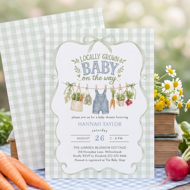 Invitation Fête de Naissance de Garçon Né Localement (Créateur téléchargé)