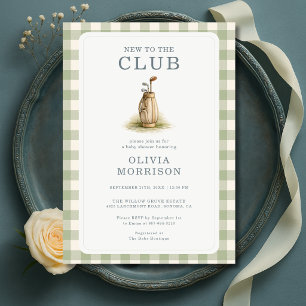 Invitation Fête de Naissance de Golf Nouveau Dans le Club à C