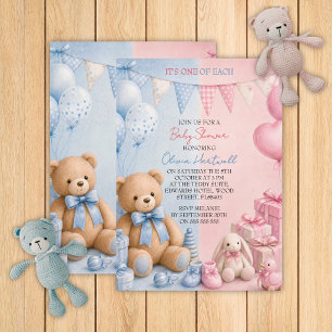 Invitation Fête de Naissance de Jumeaux Fille et Garçon