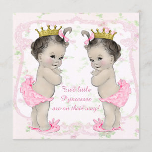 Invitation Fête de naissance de jumelles