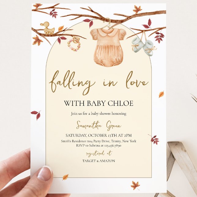 Invitation Fête de naissance de la petite citrouille en amour (Créateur téléchargé)