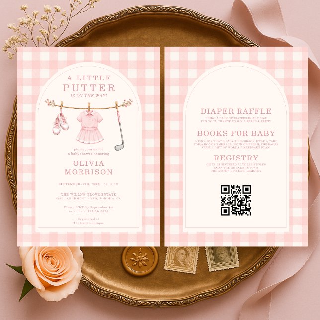 Invitation Fête de naissance de la petite golfeuse (Créateur téléchargé)