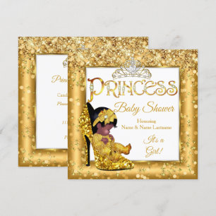 Invitation Fête de naissance de la petite princesse ethnique,