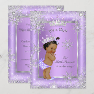Invitation Fête de naissance de la princesse ethnique Bébé Mo