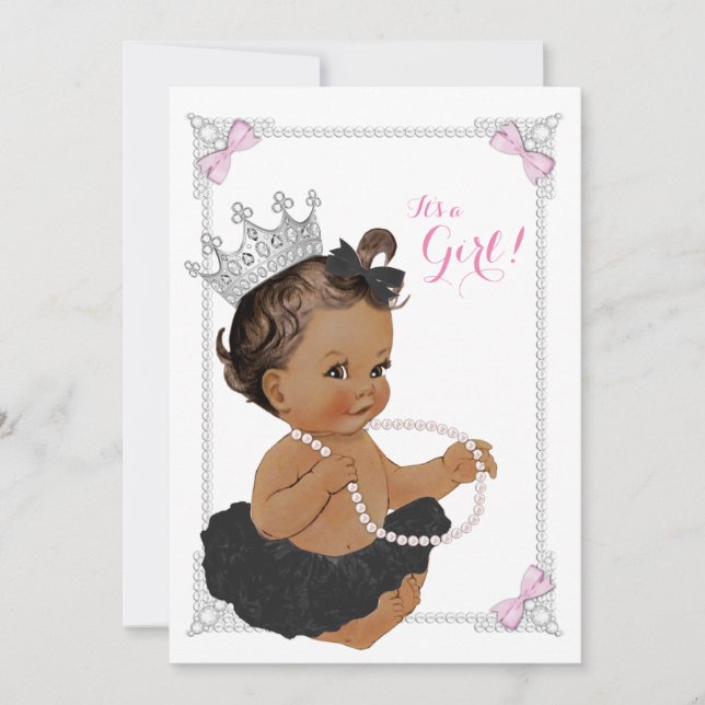 Invitation Fête de naissance de la princesse ethnique Tutu Pe (Devant)