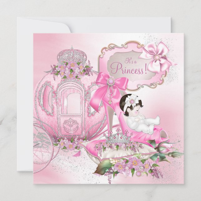 Invitation Fête de Naissance de la Princesse Rose Il était un (Devant)