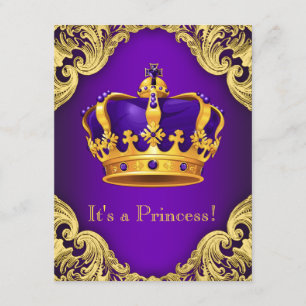 Invitation Fête de naissance de la princesse Violet Or Fancy