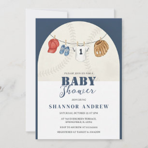Invitation Fête de naissance de la recrue de baseball personn