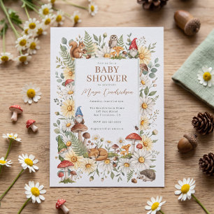 Invitation Fête de naissance de lutin des bois enchanteur