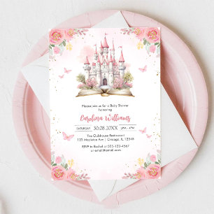 Invitation Fête de naissance de petite princesse conte de fée