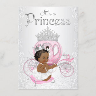 Invitation Fête de naissance de princesse afro-américaine