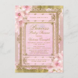 Invitation Fête de naissance de princesse avec papier d'alumi