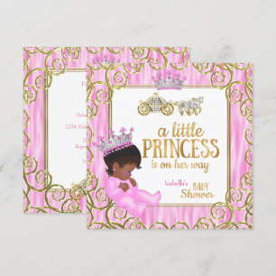 Invitation Fête de naissance de princesse ethnique Rose Chari