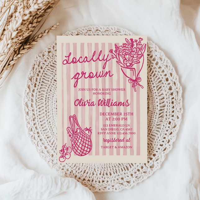 Invitation Fête de Naissance Dessinée à la Main et Produite L (Créateur téléchargé)