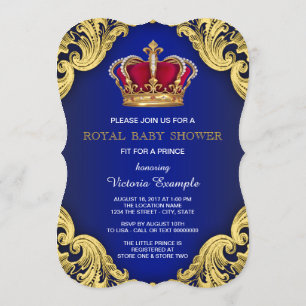 Invitation Fête de naissance du prince royal fantaisie