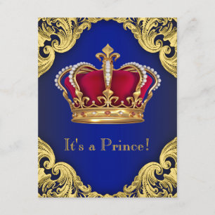 Invitation Fête de naissance du prince royal fantaisie