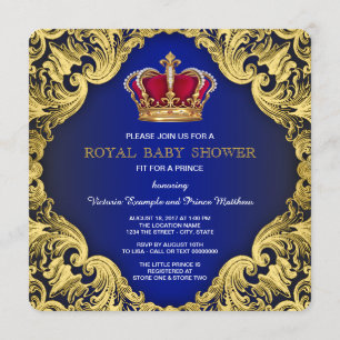 Invitation Fête de naissance du prince royal fantaisie