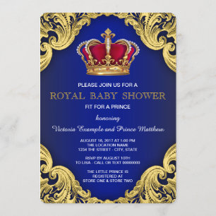 Invitation Fête de naissance du prince royal fantaisie